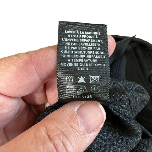 Lafayette 148 Dress Pants Downtown Black Textured Career Pants Stretch Trouser M - Picture 5 of 8